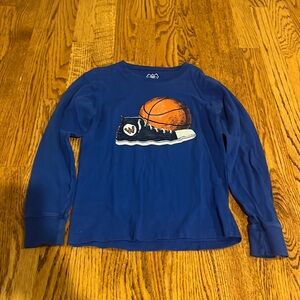 Wes and Willy Boy’s Blue Basketball Long Sleeve Tee Size 6